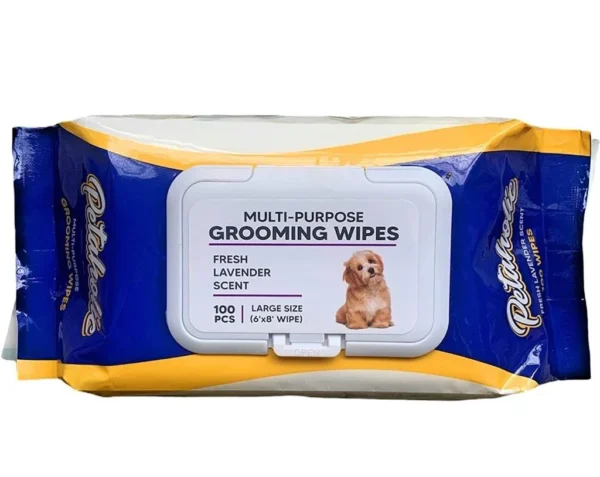 Gentle & Hypoallergenic Pet Wipes for Dogs & Cats – Alcohol-Free | 100 Wipes( set of 2) | For Paws, Face, Ears & Coat | Deodorizing & Cleansing Wipes